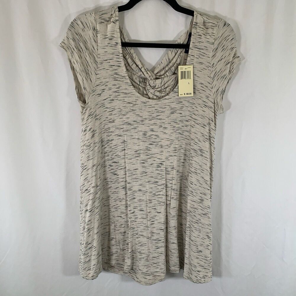 New Max Edition Top Women's Large White Short Sleeve Lightweight Pullover